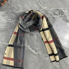 Shawl Literary Breath Cashmere Scarf Men's Winter Korean Style Wild Line Type Double-sided Men's Shawl