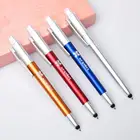 custom printed logo advertising plastic stylus touch pen led light pen