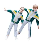 100 sets custom kids sweat top+sweatpants student clothing sets cotton and polyester blend children wear School Uniform