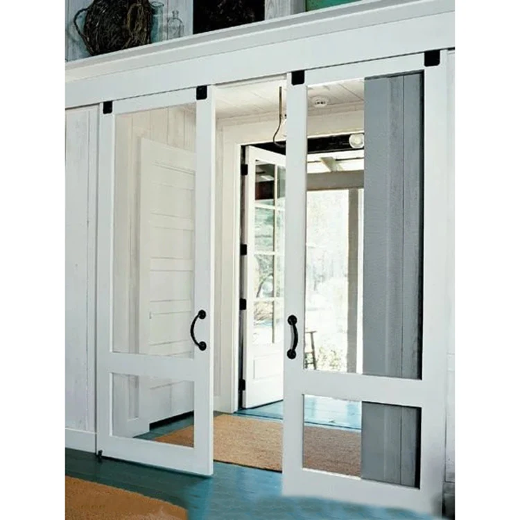 China Supplier french pvc slide door patio double glazed plastic/vinyl casement glass doors interior with fair price