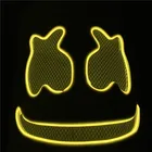 led halloween el wire glowing mask el wire flash light marshmello mask