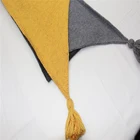 High Quality Asymmetry Long Scarf Fringe on 2 Side Knitted Wool