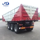China hot sale rear dump flatbed 80t rear dumping trailer