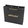 Top Quality Custom Colors Simple Strong Business Black Paper Bag For Shopping