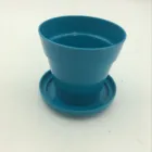 Blue Pot Eco-friendly Pot Eco-friendly Blue Color Plants Bamboo Fiber Flower Pot