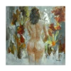 Portrait body art women back oil painting for bathroom decoration