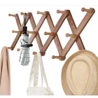 Expandable multi-purpose high quality pine lumber made healthy wooden coat rack