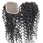 100%unprocessed top grade Virgin Hair Lace Closure Double Weft Human Hair Extension