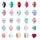 S925 sterling silver cut face, flowers, bubbles, love, and fantastic colored glass beads, DIY bracelet