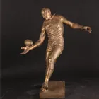Hot selling brass american sport man/athlete statue metal sculpture cast brass man playing statue