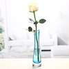 Youcheng wholesale slim small mouth flower vase glass with lid