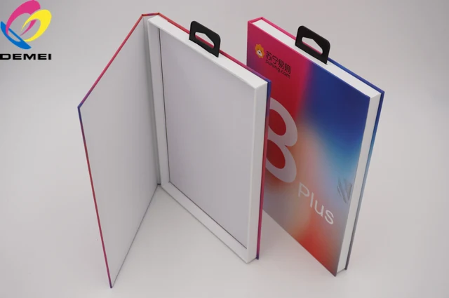 silver cardboard magnetic gift box magnetic electronic packaging