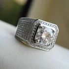 2020 men ring hip hop jewelry Zircon iced out rings luxury Cut Topaz CZ Diamond Full Gemstones Men Wedding Band Ring Jewelry