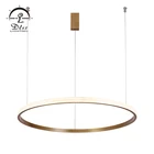 Luxury living room aluminum acrylic Crystal circle decoration led pendant lamp
