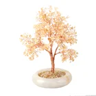 Wholesale Natural Custom Christmas Decoration Agate Quartz Crystal Fortune Money tree For Christmas Gift