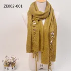 Newly fashion knot design knitted scarf with sequins for women