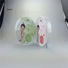 Round Foldable EVA PVC Travel Toiletry Pouch Bag For Cosmetic Packing