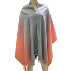 Acrylic Button Scarf Turquoise Stones Metal Magic Scarf Wood Buttons Cashmere Shawl Scarf