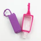 Purple and Pink color small normal silicone holder for 30ml hand sanitizer bottle