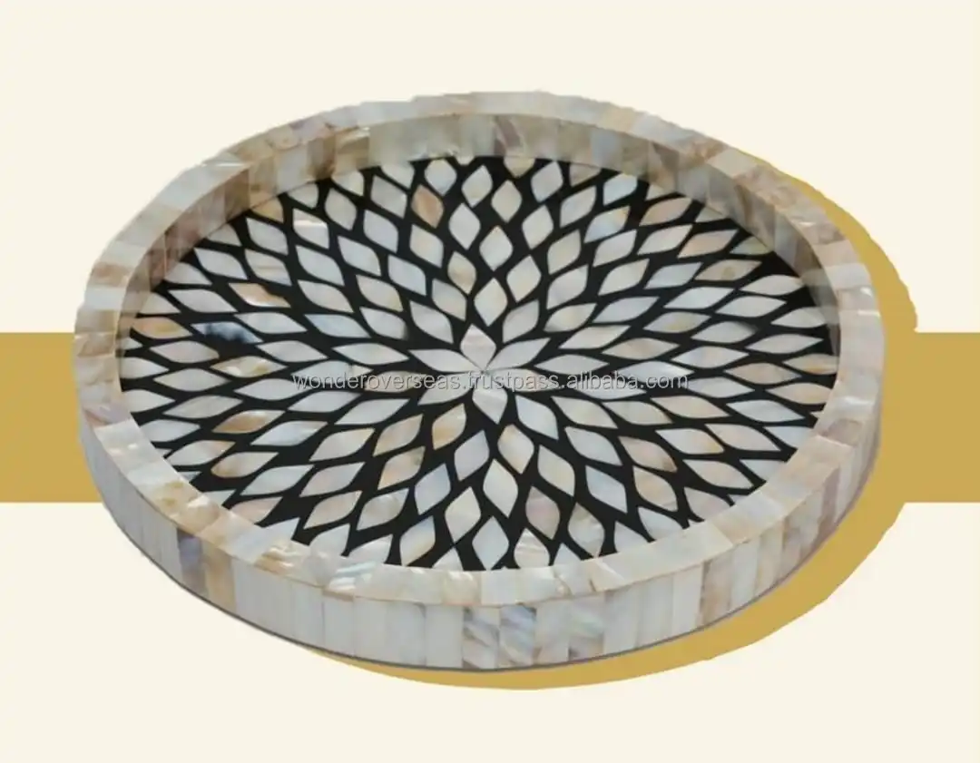 Bone Inlay Serving Tray Made With Natural Bone High Quality At Suitable