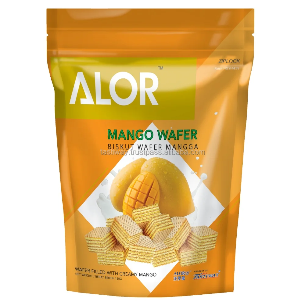 crispy crunchy alor mango cream wafer 130g