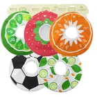 New baby products baby fruit round cotton saliva towel cotton personality bib wholesale