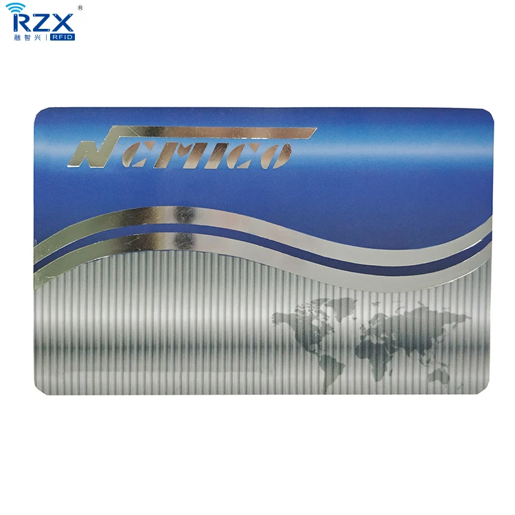 cr80 size 30mil thickness hot stamping silver foil pvc gift