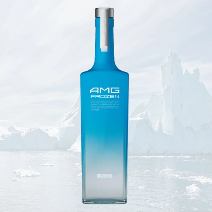 वोदका एएमजी जमे हुए 0.5L रूसी/ग्लास प्रकरण बोतल शराब araq wodka Votka vodca बेलुगा smirnoff finlandia रूसी कीमत वोदका