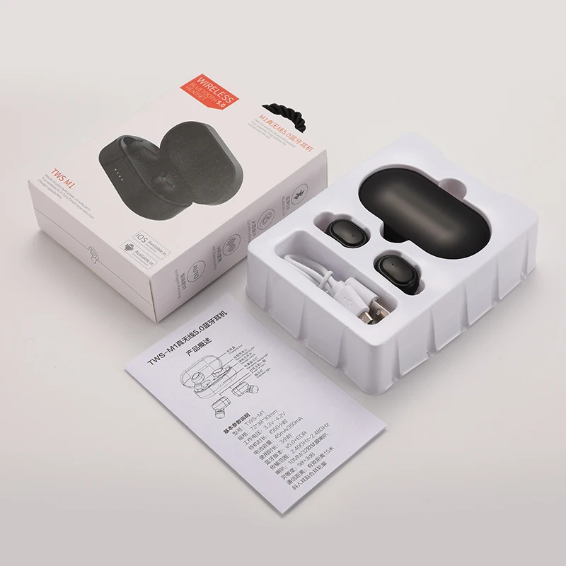 BT 5.0 TWS M1 Earbuds with Charging Case - ANKUX.COM