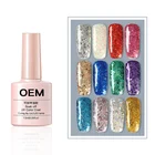 Nail Polish Factory OEM 3D Gel UV Nail Diamond Glitter Polish High Quality Special Nail Salon