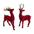 Home Decor Resin Standing Reindeer Statue with Polyresin Deer Figurine Christmas Decoration