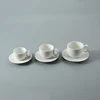 Wholesale cheap elegant plain white cafe hotel restaurant use porcelain ceramic espresso coffee tea cup and saucer set