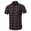 Wholesale Stretch Plaid Flannel Fashion Men's Custom Shirt