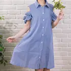 And Sleeve Dress Cheap And High Quality Casual Sweet Summer Short Sleeve Slim Shirt Dress