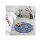 Home style cotton linen material living room rugs and rugs