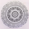 High Quality White Color 32" Inches Mandala Round Cushion Case Cover