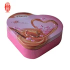 Custom Valentine Metal Tinplate Box Luxury Heart Shape Chocolate Tin Box