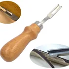 Professional Leather Craft Punch Tools kit Stitching Carving Working Sewing Groover Leather edge processing Tool