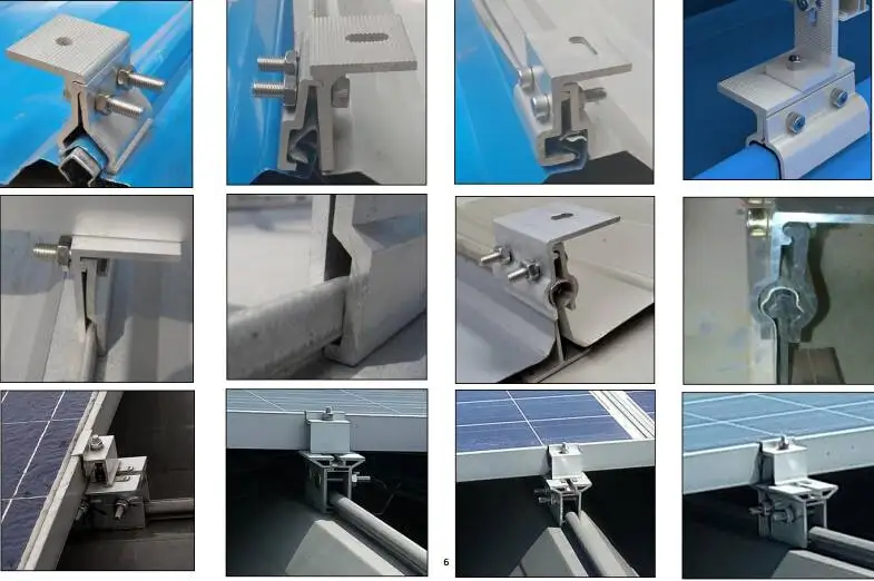 Different roof clamps Different roof clamps