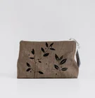 Linen Toiletry Bag Hemp Cosmetic Bag Cotton Makeup Pouch