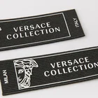 Custom personalized embossed logo printed clothing woven label