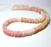 Natural Pink Peruvian Opal Shaded Smooth Square Shape Heishi Beads For Jewelry Making