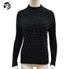 womens turtleneck beading Pullover Knitted Jumper sweater for wholesale