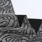 abstract black metallic jacquard decorative fabric for swimwear suit