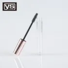 YS Plastic Sliver Cap Clear Tube Empty Round Shape Clear 10ml Mascara Tube With Wire Brush