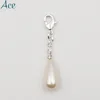 Water drop-shaped Pearl Crystal Luminous Charm Pendant Necklace for ornaments