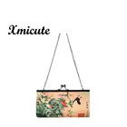 Clutch Bag Pattern Clutch Bag Luxury Custom Print Flower Golden Oem Evening Polyester Purse Small Clutch Bag With Strip