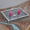 Bone Inlay Tray in Vintage Style Handicrafts House & Restaurant Tray From India