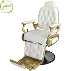Salon Furniture Vintage Salon Beauty Furniture Luxury Gold Barber Chair For Sale