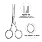 Stainless steel facial hair shears cutting mustache eyebrow trimming salon razor edge barber beard scissors